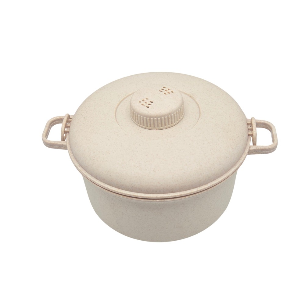 Eco Friendly Microwave Pressure Cooker 2.5Qt Wheat Straw Beige Fast Cookware NEW - Picture 3 of 11